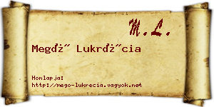 Megó Lukrécia névjegykártya